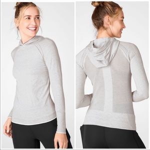 FABLETICS Gray Kinsley Seamless Long-sleeve Dri-fit Hoodie